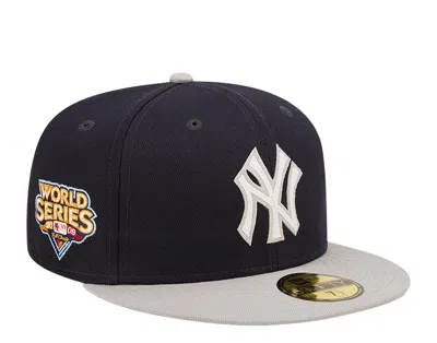New Era New York Yankees Letterman 59fifty Fitted Cap 60296432 - Navy/grey In Black