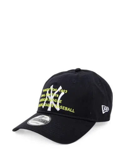 New Era New York Yankees Logo-embroidered Cap In Black