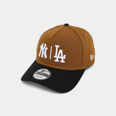 New Era New York Yankees Los Angeles Dodgers Mlb 9forty A-frame Snapback Hat In Burgundy