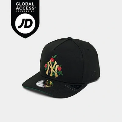 New Era New York Yankees Mlb 9fifty Rose A-frame Snapback Hat In Black
