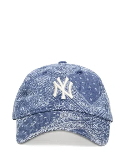 New Era New York Yankees Mlb Bandana-print Embroidered-logo Cap In Blue