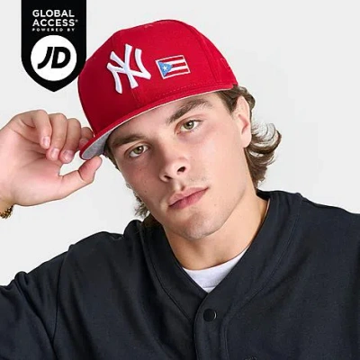 New Era New York Yankees Mlb Puerto Rico 59fifty Fitted Hat In Red