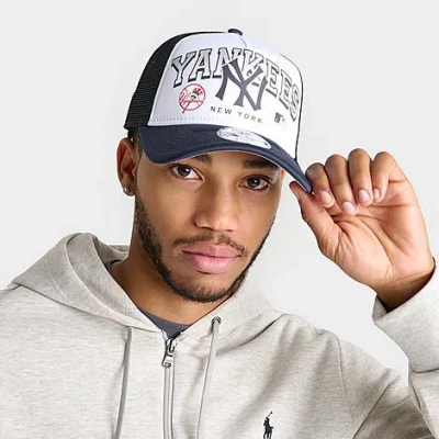 New Era New York Yankees Mlb Retro Wordmark 9forty Trucker Hat In Multi