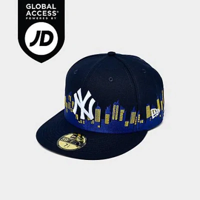 New Era New York Yankees Mlb Skyline 59fifty Fitted Hat In Blue