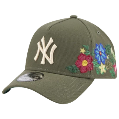 New Era New York Yankees  Yankees 9forty A-frame Floral Cap In Green