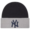 New Era New York Yankees  Yankees Waffled Knit Hat In Navy/gray