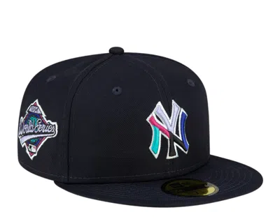 New Era New York Yankees Polar Lights 59fifty Fitted Teal Uv 60296499 In Navy