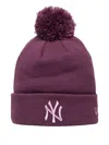 New Era New York Yankees Ribbed-knit Beanie Hat In Purple