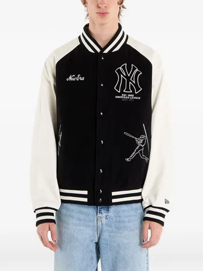 New Era New York Yankees Varsity Jacket In Black