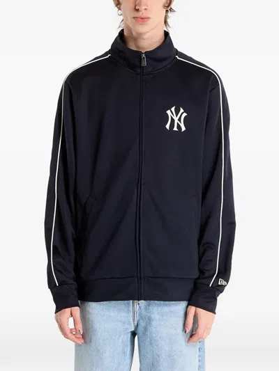 New Era New York Yankees Zip-up Sweatshirt In Black