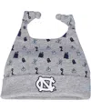 New Era Newborn Infant Boys And Girls  Heather Gray North Carolina Tar Heels Critter Cuffed Knit Hat In Heather Gray