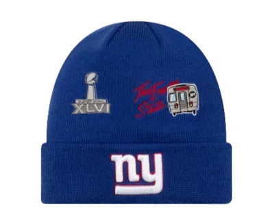 New Era Nfl New York Giants City Transit Knit Cuff Beanie Blue 60224737