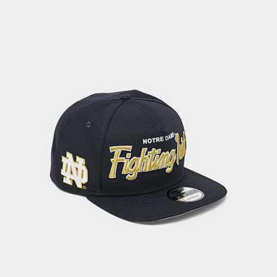 New Era Notre Dame Fighting Irish 9fifty Snapback Hat In Black