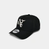 New Era Oakland A's Mlb Upside Down 9forty A-frame Snapback Hat In Black/silver