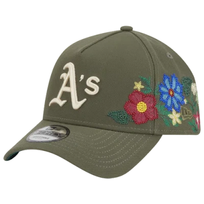 New Era Oakland Athletics  As 9forty A-frame Floral Cap In Green