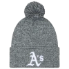 New Era Oakland Athletics  As Marl Pom Knit In Green