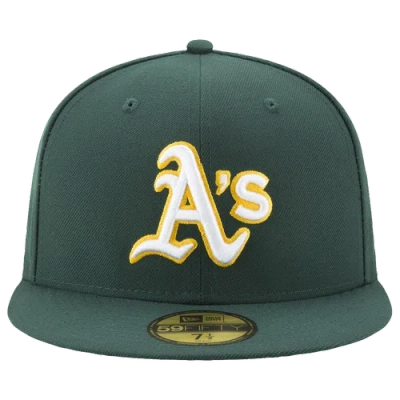 New Era Oakland Athletics  Athletics 59fifty Authentic Cap In Green/yellow