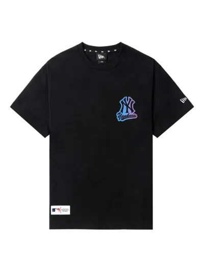 New Era Ombre-print Crew-neck T-shirt In Black