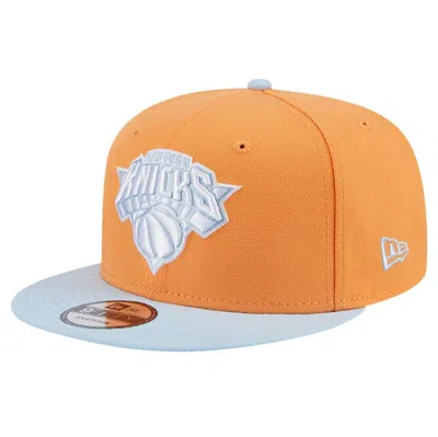 New Era Orange/light Blue New York Knicks 2-tone Color Pack 9fifty Snapback Hat