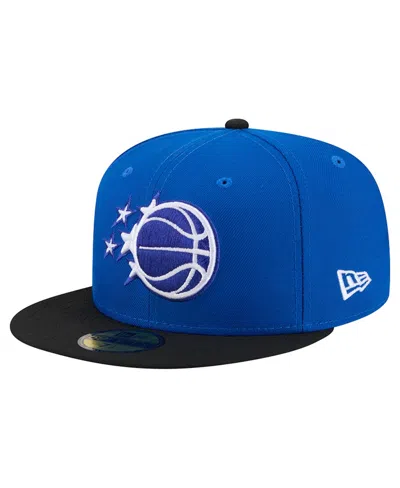 New Era Orlando Magic 59fifty Two-tone Flat Brim Fitted Cap In Blue