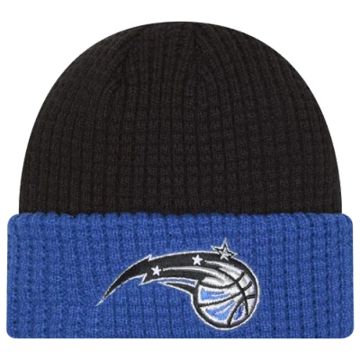 New Era Orlando Magic  Magic Waffled Knit Hat In Blue/black