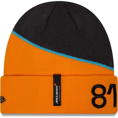New Era Oscar Piastri Orange Mclaren F1 Team Driver Cuffed Knit Hat