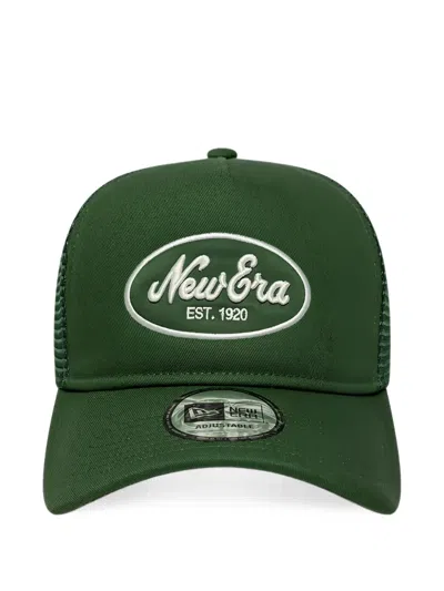 New Era Oval Foam Patch Trucker Cap In Green