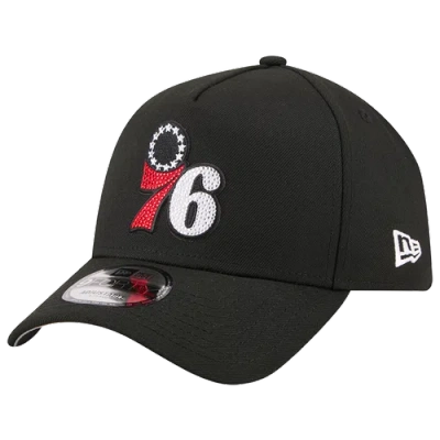 New Era Philadelphia 76ers  76ers 940 A Frame Draft 26 Cap In Black