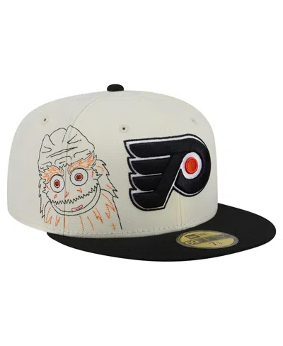 New Era Philadelphia Flyers Localized Stitched 59fifty Fitted Baseball Cap In Neutral
