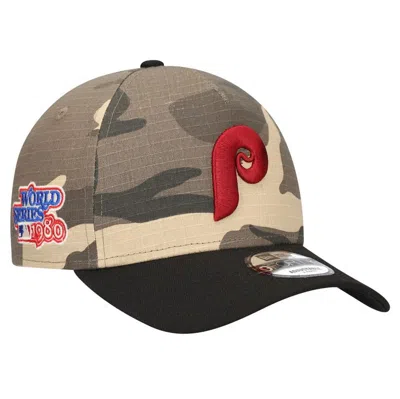 New Era Philadelphia Phillies Camo Crown A-frame 9forty Adjustable Hat In Multi