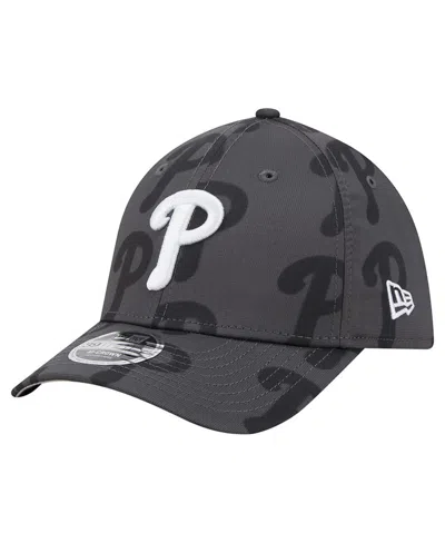 New Era Philadelphia Phillies Halftone 39thirty Stretch Fit Baseball Cap In Gray