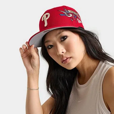 New Era Philadelphia Phillies Mlb City Art 9fifty Snapback Hat In Red