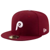 New Era Philadelphia Phillies  Phillies 59fifty Authentic Cap In Red/white