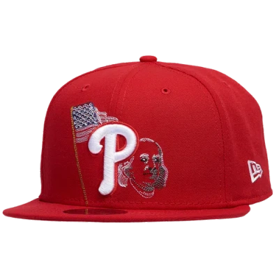 New Era Philadelphia Phillies  Phillies 950 State Stitch Cap In Red