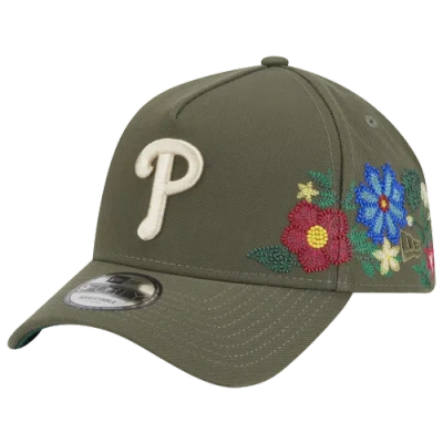 New Era Philadelphia Phillies  Phillies 9forty A-frame Floral Cap In Green