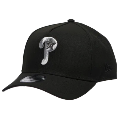 New Era Philadelphia Phillies  Phillies 9forty Metallic A-frame Cap In Black
