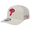 New Era Philadelphia Phillies  Phillies Perf 970 Adjustable Cap In Khaki/white