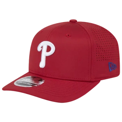 New Era Philadelphia Phillies  Phillies Perf 970 Adjustable Cap In Red