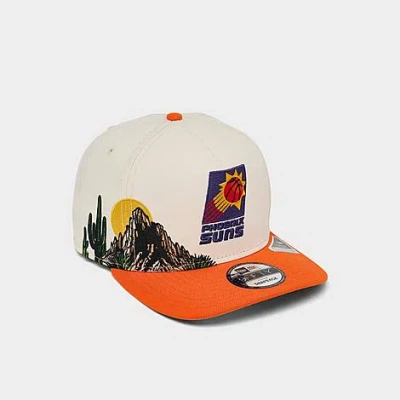 New Era Phoenix Suns Nba Hardwood Classics 9fifty A-frame Snapback Hat In White