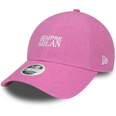 New Era Pink Ac Milan Crinkle 9forty Adjustable Hat