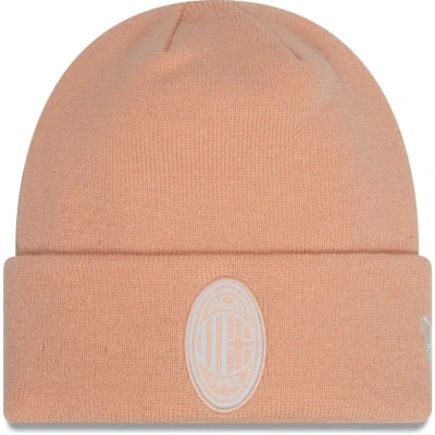 New Era Pink Ac Milan Seasonal Color Cuffed Knit Hat In Orange