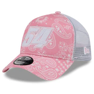 New Era Pink Ty Gibbs 9forty A-frame Trucker Paisley Adjustable Hat