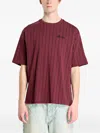 New Era Pinstripe-pattern T-shirt In Red