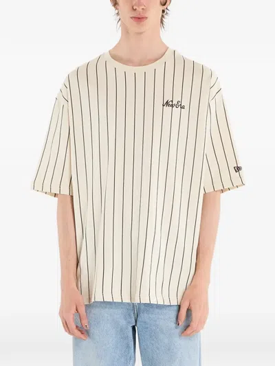 New Era Pinstripe-print T-shirt In Multi
