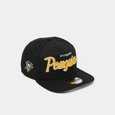 New Era Pittsburgh Penguins Nhl 9forty A-frame Snapback Hat In Black