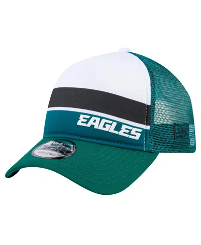 New Era Kids' Preschool Midnight Green Philadelphia Eagles Sport Night Color Block 9forty A-frame Trucker Adjustab