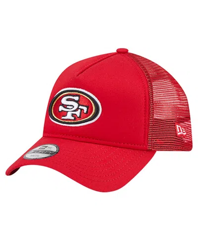 New Era Kids' Preschool Scarlet San Francisco 49ers Main A-frame 9forty Adjustable Hat In Red