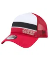 New Era Preschool Scarlet San Francisco 49ers Sport Night Color Block 9forty A-frame Trucker Adjustable Hat In Scarlet