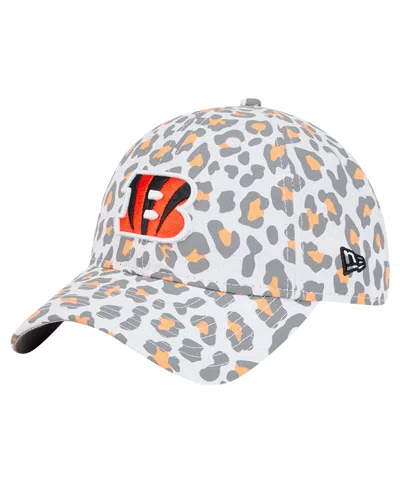 New Era Kids' Preschool White Cincinnati Bengals Active Leopard 9twenty Adjustable Hat In Neutral