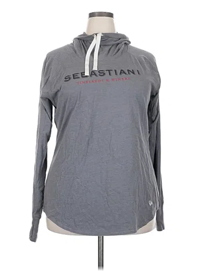 Pre-owned New Era Pullover Hoodie In Gray